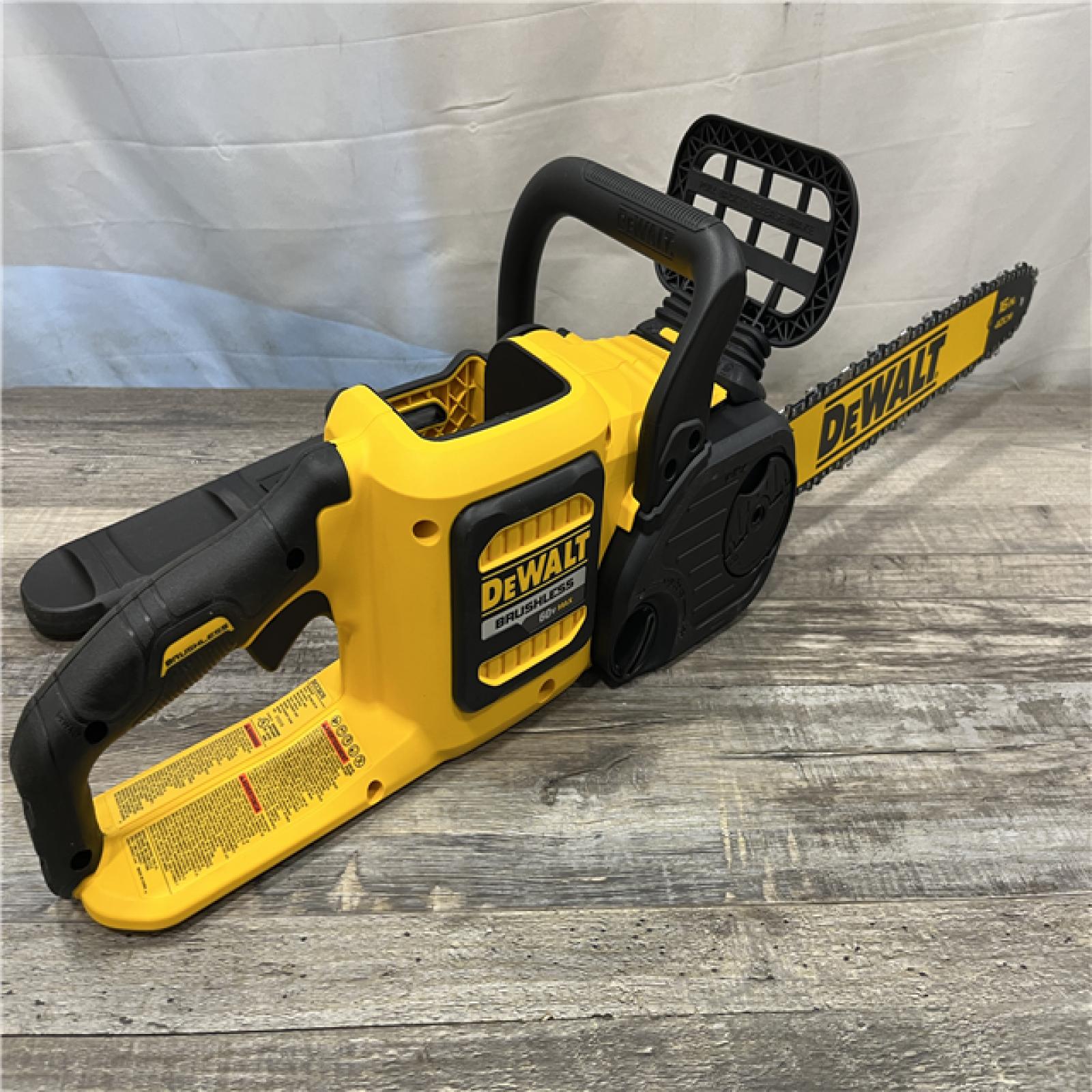 AS-IS DEWALT FLEXVOLT 60V MAX 16in. Brushless Cordless Battery Powered Chainsaw (Tool Only)