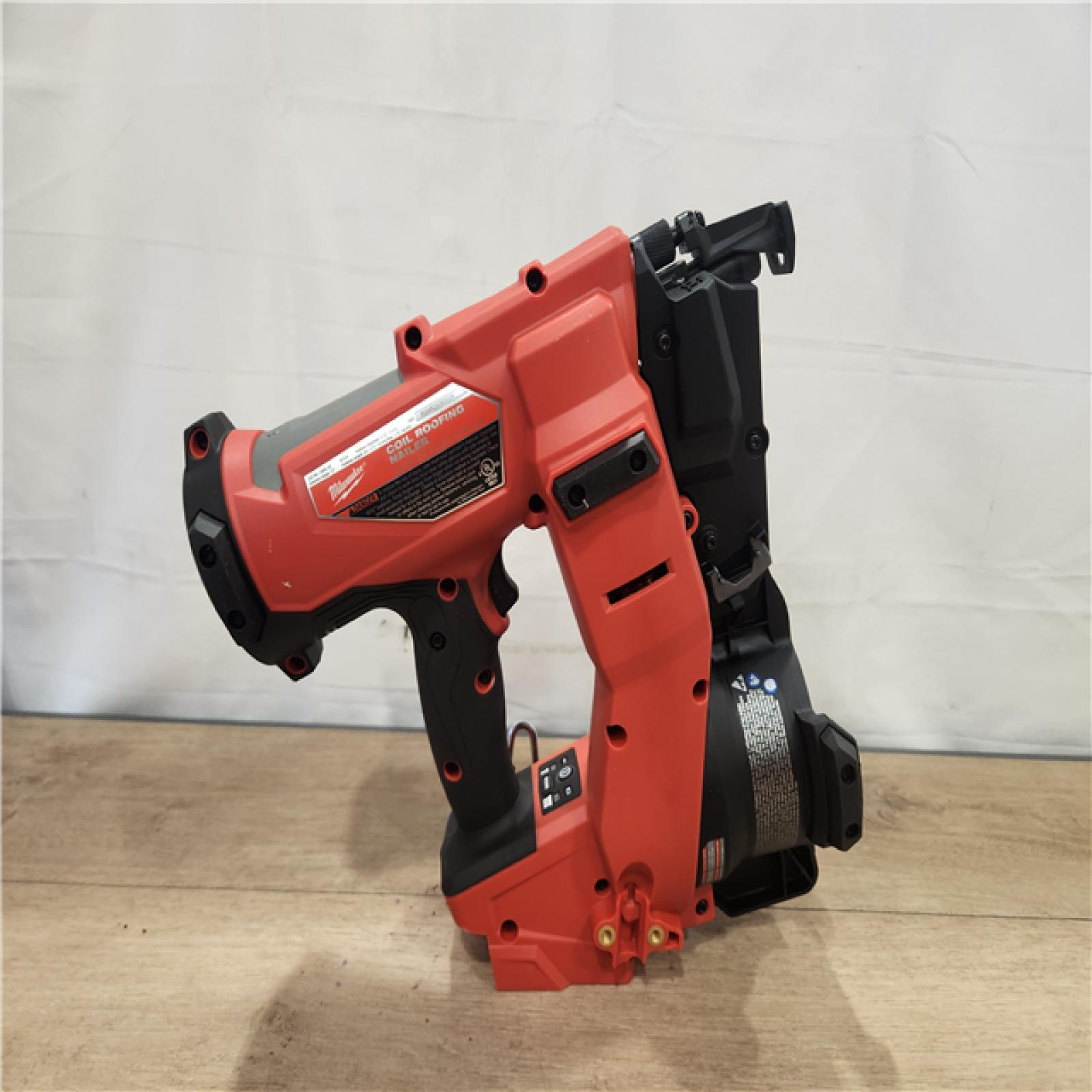 AS-IS- Milwaukee FUEL 18-Volt Lithium-Ion Brushless Cordless Coil Roofing Nailer (Tool Only)