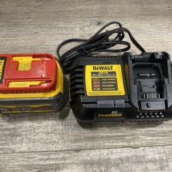 AS-IS DEWALT FLEXVOLT 20V/60V MAX Lithium-Ion 6.0Ah Battery Pack with 6 Amp Output Charger