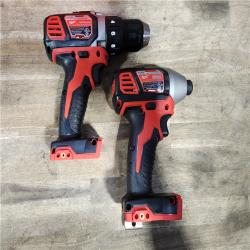 HOUSTON LOCATION - AS-IS Milwaukee 18V Cordless Brushed 2-Tool Drill/Driver and Impact Driver Kit