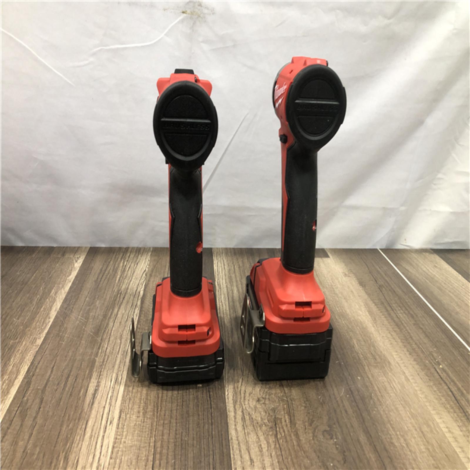 AS-IS Milwaukee 18-Volt Lithium-Ion Brushless Cordless Compact Hammer Drill/Impact Combo Kit