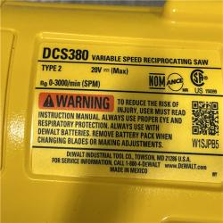 AS-IS DEWALT 20V MAX Cordless Reciprocating Saw (Tool Only)