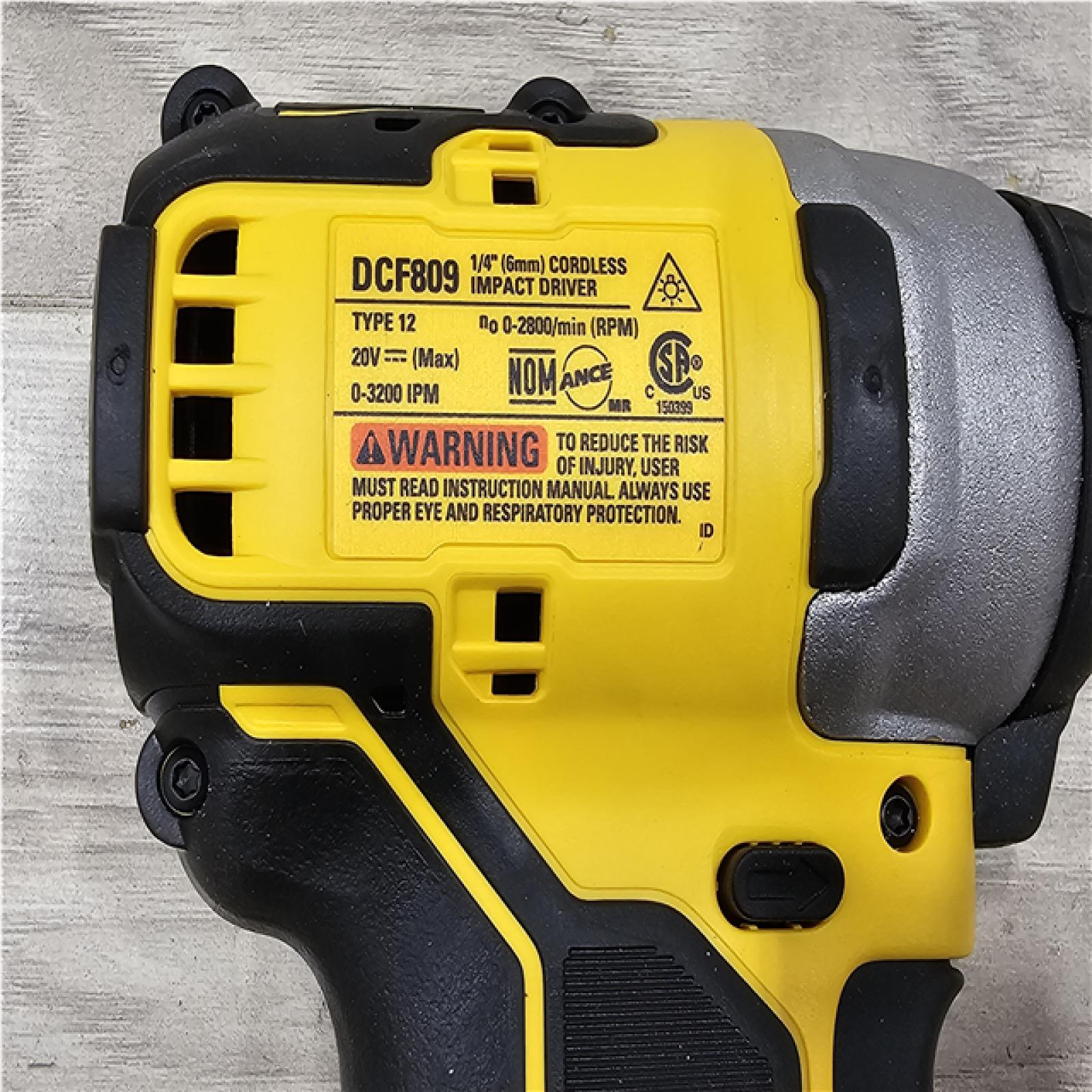 AS-IS DEWALT ATOMIC 20V MAX Cordless Brushless Compact 1/4 in. Impact Driver (Tool Only)