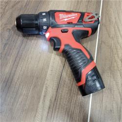 GOOD  MILWAUKEE M12 12V Lithium-Ion Cordless 3/8 in. Drill/Driver Kit with Two 1.5 Ah Batteries, Charger and Tool Bag
