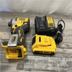 AS-IS DEWALT Atomic 20V Max Lithium-Ion Brushless Cordless Compact 1/4 in. Impact Driver Kit