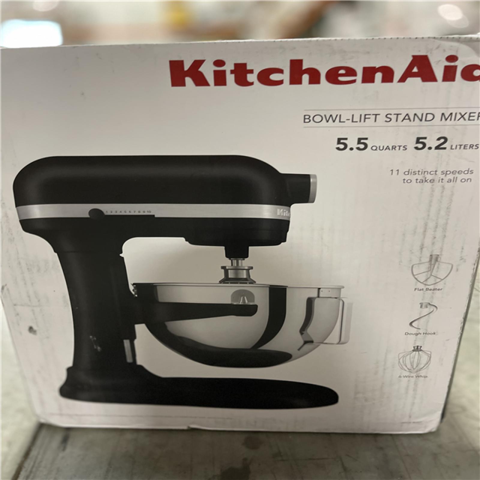 DALLAS LOCATION- KitchenAid 5.5 Quart Bowl-Lift Stand Mixer  Black