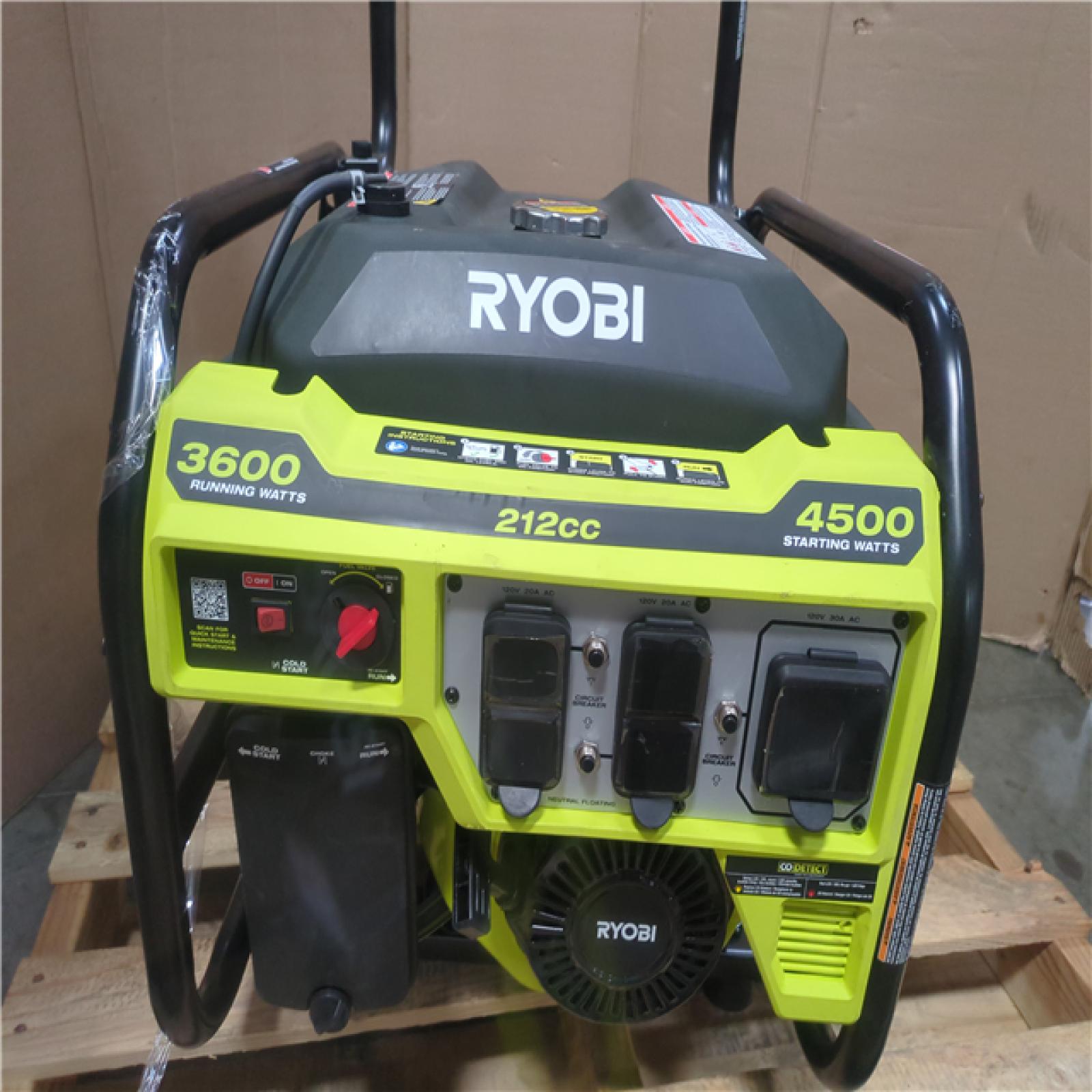 CALIFORNIA AS-IS RYOBI PORTABLE GENERATOR