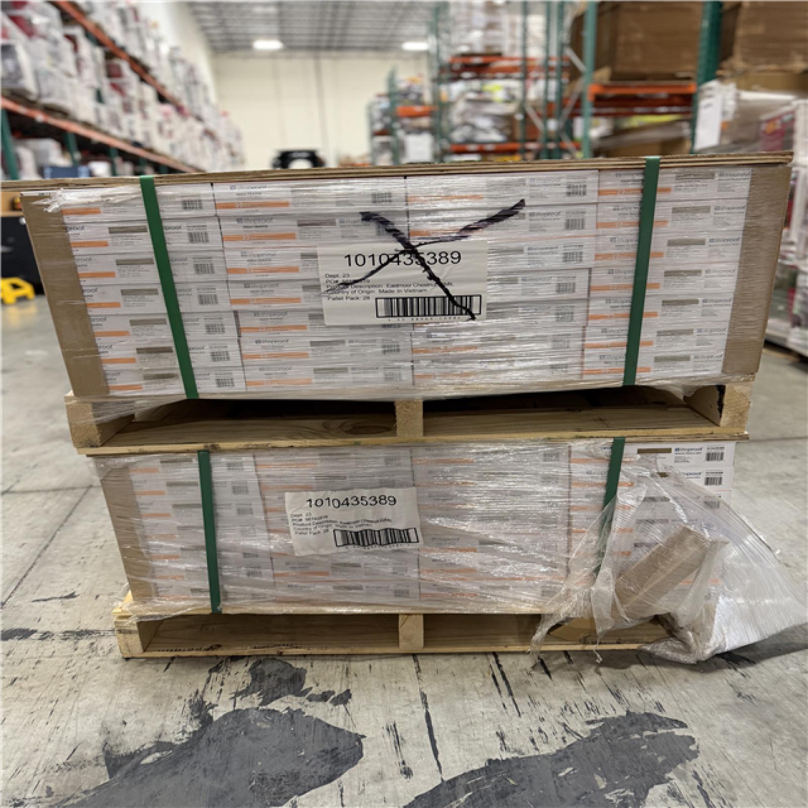 DALLAS LOCATION - Lifeproof Eastmoor Chestnut 22 MIL x 8.7 in. W x 48 in. L Click Lock Waterproof Luxury Vinyl Plank Flooring (20.1 sq. ft./case) PALLET-(56 UNITS)