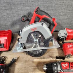 HOUSTON LOCATION - AS-IS Milwaukee M18 18-Volt Lithium-Ion Cordless Combo Kit 7-Tool with 2-Batteries, Charger and Tool Bag