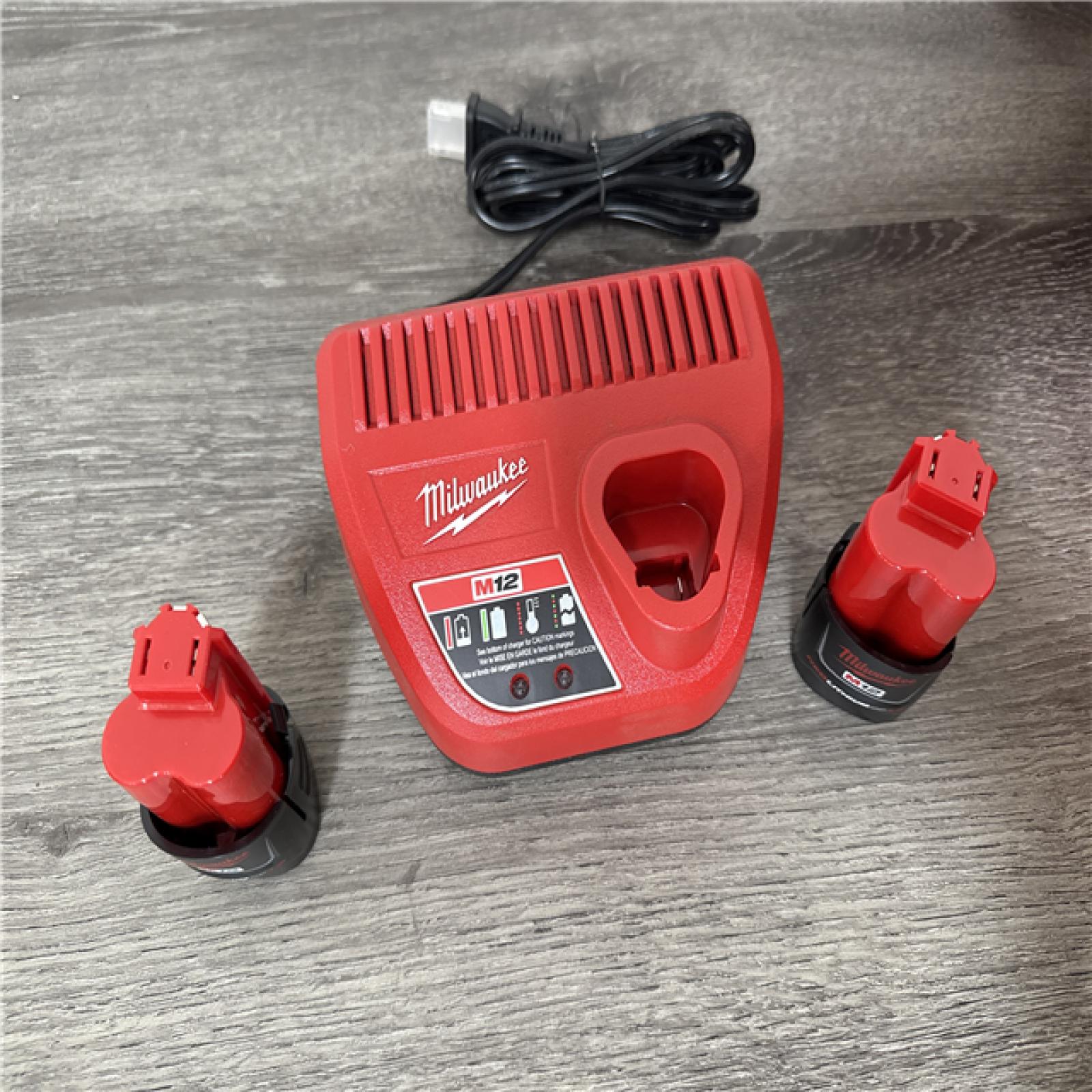 California AS-IS Milwakee M12 Force Logic Press Tool Kit  Includes (2) Batteries  Charger & Hard Case