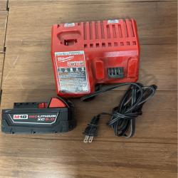 California AS-IS Milwaukee M18 Red Exterior Dual Slope Rotary Laser Level Kit, includes (1) Batteries, Charger & Hard Caser