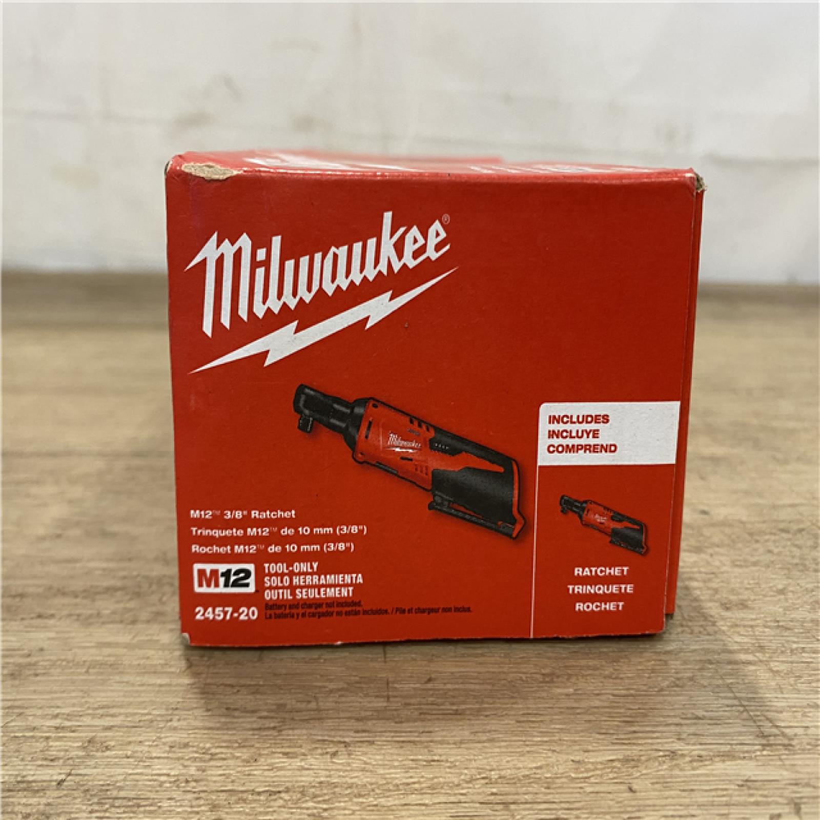 NEW! Milwaukee 12V Lithium-Ion Cordless 3/8 in. Ratchet (Tool-Only)