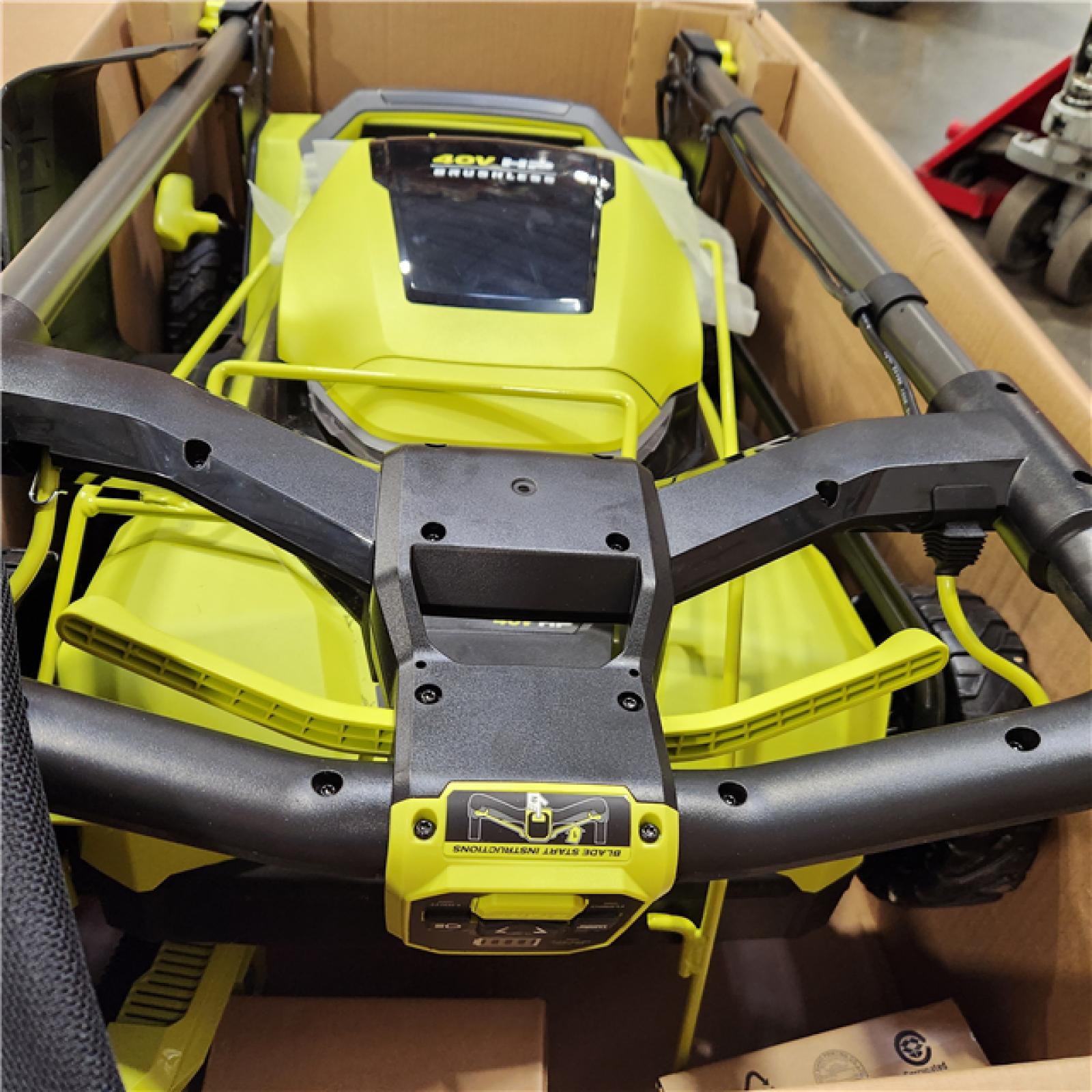Dallas Location - As-Is RYOBI 40V HP Brushless 21 in. Cordless Battery Walk Behind Self-Propelled Lawn Mower with (2) 6.0 Ah Batteries and Charger