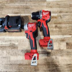 HOUSTON LOCATION - AS - IS Milwaukee 2 Tool Combo Kit W/ (2) Battery & Charger