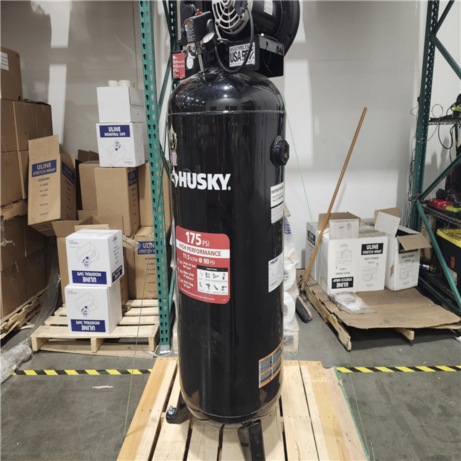 Dallas Location - As-Is Husky 60 Gal. 3.7 HP  175 PSI Electric Air Compressor