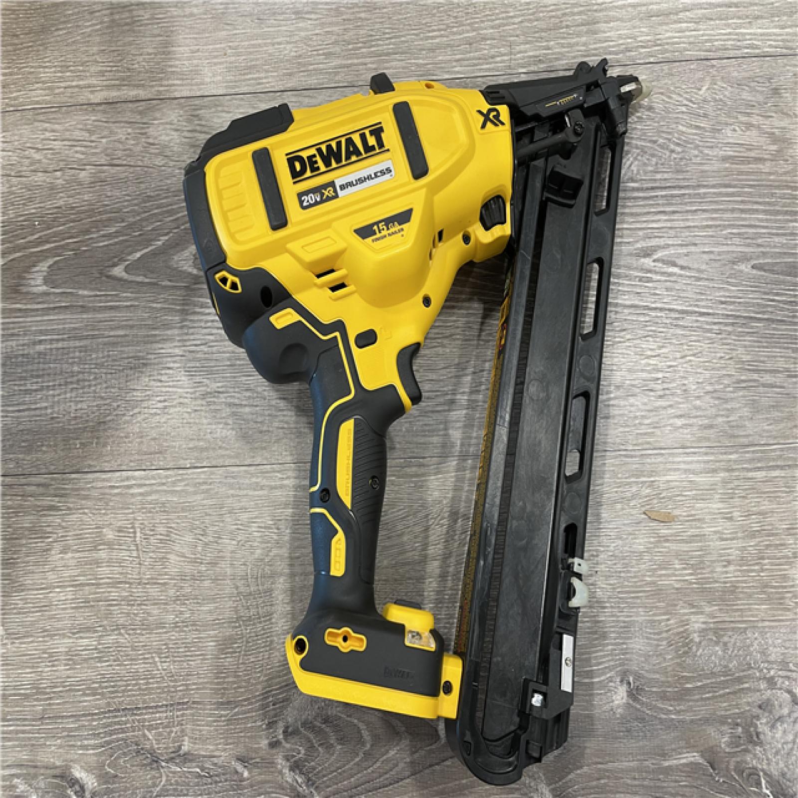 AS-IS DEWALT Cordless 20V MAX XR Angled Finish Nailer (Tool Only)