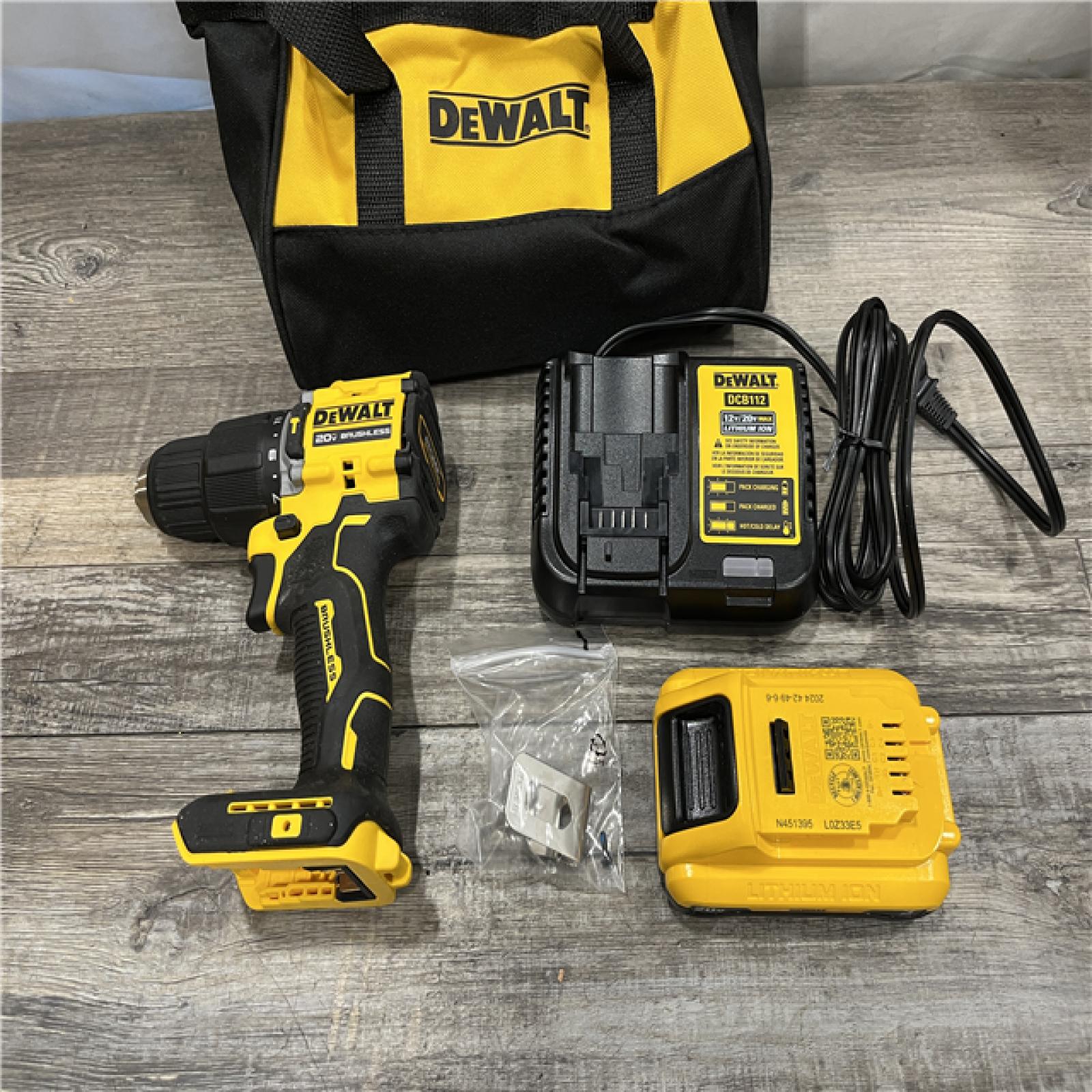AS-IS DEWALT ATOMIC 20V Cordless 1/2 in. Compact Hammer Drill Kit