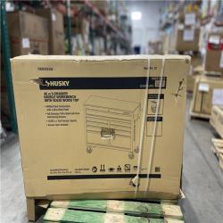 DALLAS LOCATION - Husky Tool Storage 46 in. W x 18 in. D 9-Drawer Mobile Workbench Cabinet in Gloss Black