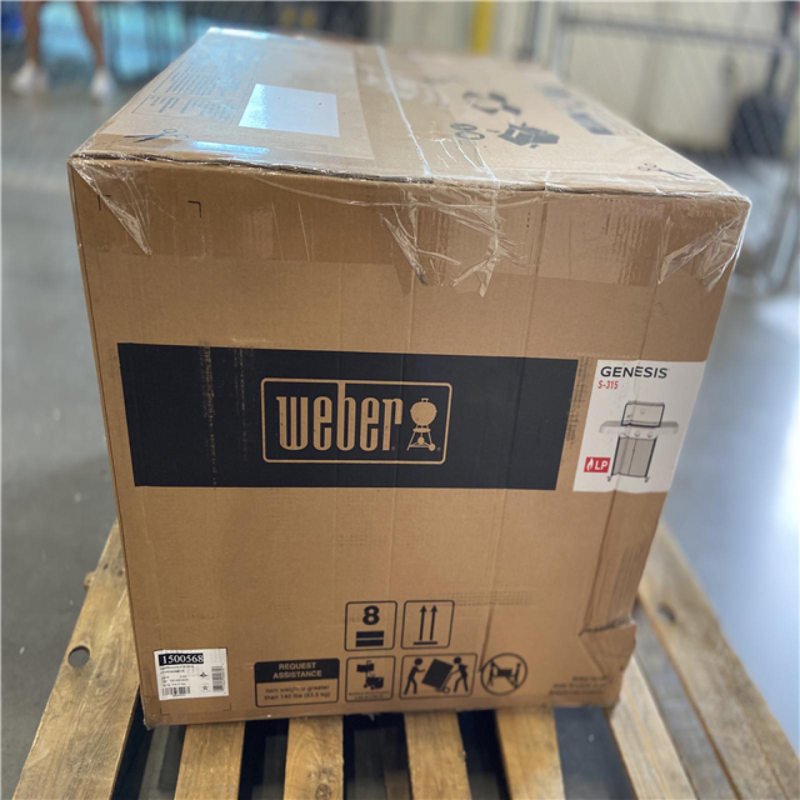 DALLAS LOCATION -  Weber Genesis S-315 3-Burner Liquid Propane Gas Grill in Stainless Steel