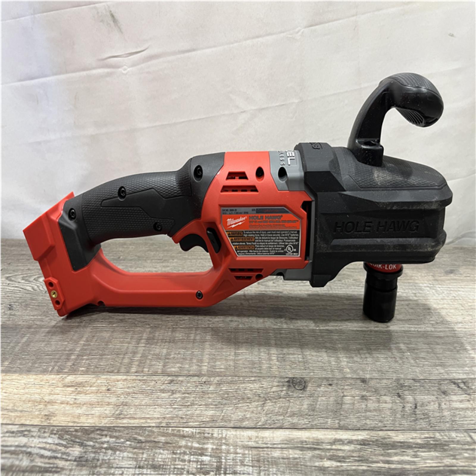 AS-IS Milwaukee FUEL 18V Lithium-Ion Brushless Cordless Hole Hawg 7/16 in. Right Angle Drill W/ Quick-Lok (Tool-Only)
