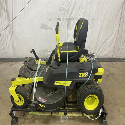 Houston Location - AS-IS Tool Pallet RYOBI 80V HP ZR3 42 INCH SIT DOWN MOWER
