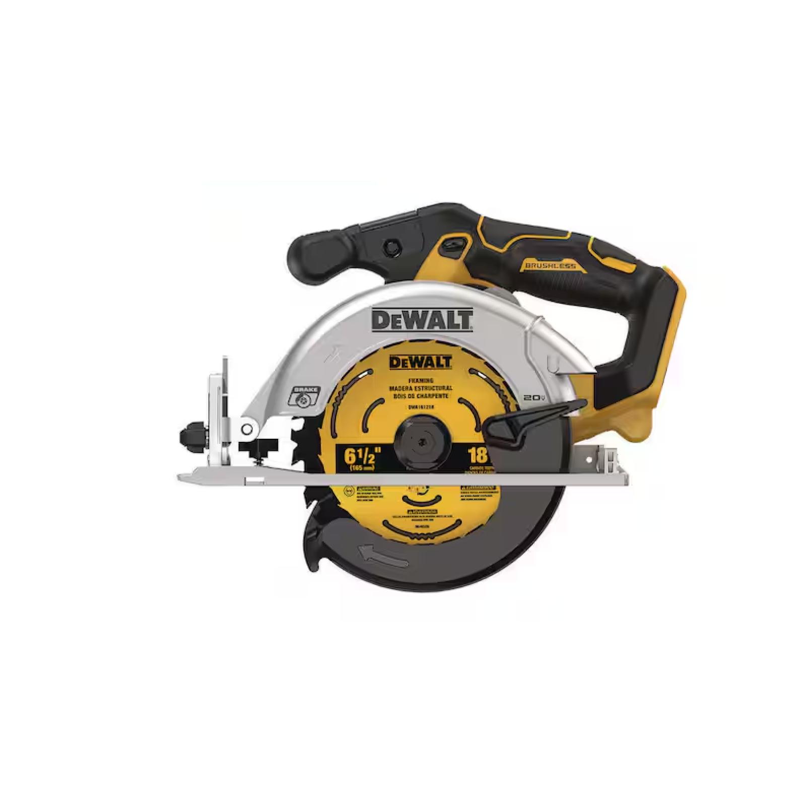 NEW! - DEWALT 20V MAX Cordless Brushless 6-1/2 in. Sidewinder Style Circular Saw (Tool Only)
