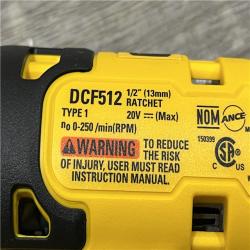 AS-IS DEWALT 20V Max Cordless Brushless 1/2 in Ratchet Kit