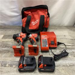 AS-IS Milwaukee 18V Lithium-Ion Brushless Cordless Compact Drill/Impact Combo Kit