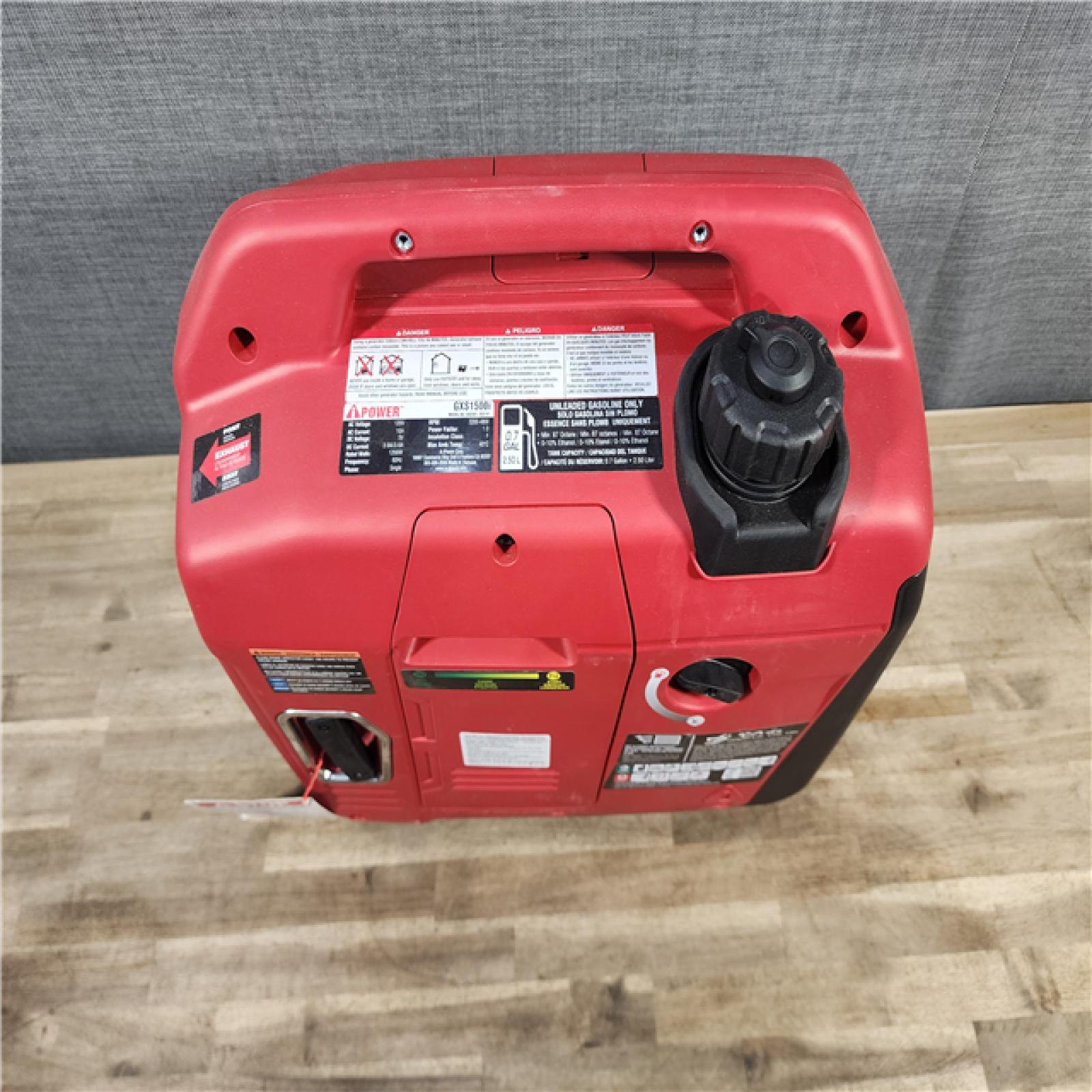 HOUSTON LOCATION AS-IS 1500-Watt Recoil Start Gasoline Powered Ultra-Light Inverter Generator with 60cc OHV Engine and CO Sensor Shutdown