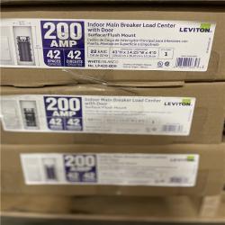 DALLAS LOCATION- NEW!- Leviton 200 Amp 42-Space  42-Circuit Indoor Load Center with Main Circuit Breaker  Door Included LP420-BDR (6 UNITS)