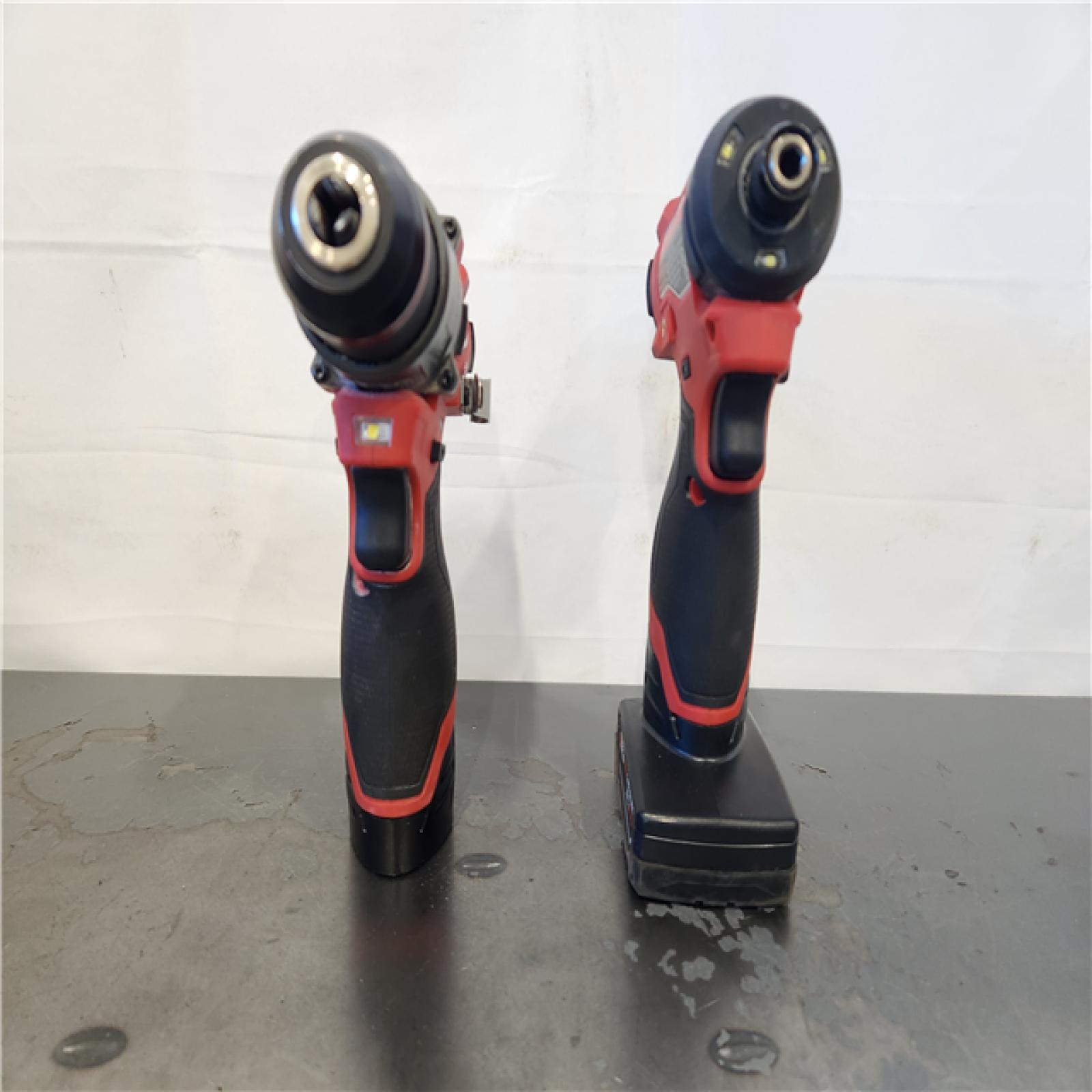 AS-IS- Milwaukee M12 FUEL Cordless 2-Tool Combo Kit: 1/2Hammer Drill  1/4Hex Impact Driver 3497-22