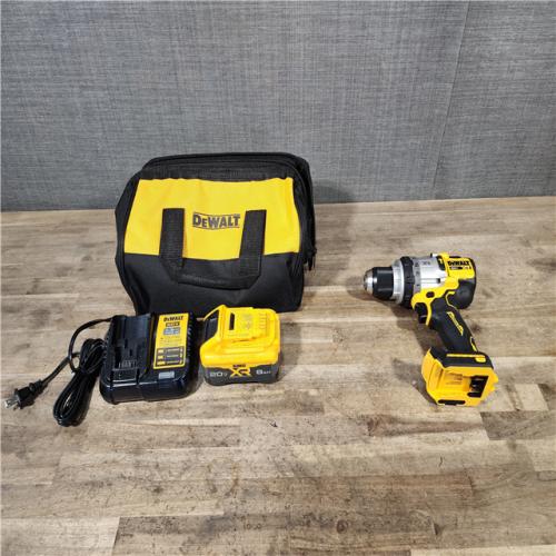 HOUSTON LOCATION - AS-IS (APPEARS LIKE NEW) DEWALT 20V XR Lithium-Ion Cordless Hammer Drill Kit with 8.0 Ah Battery  Charger and Kit Bag