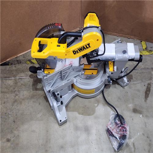 HOUSTON LOCATION - AS-IS DEWALT 15 Amp Corded 12 in. Double Bevel Sliding Compound Miter Saw
