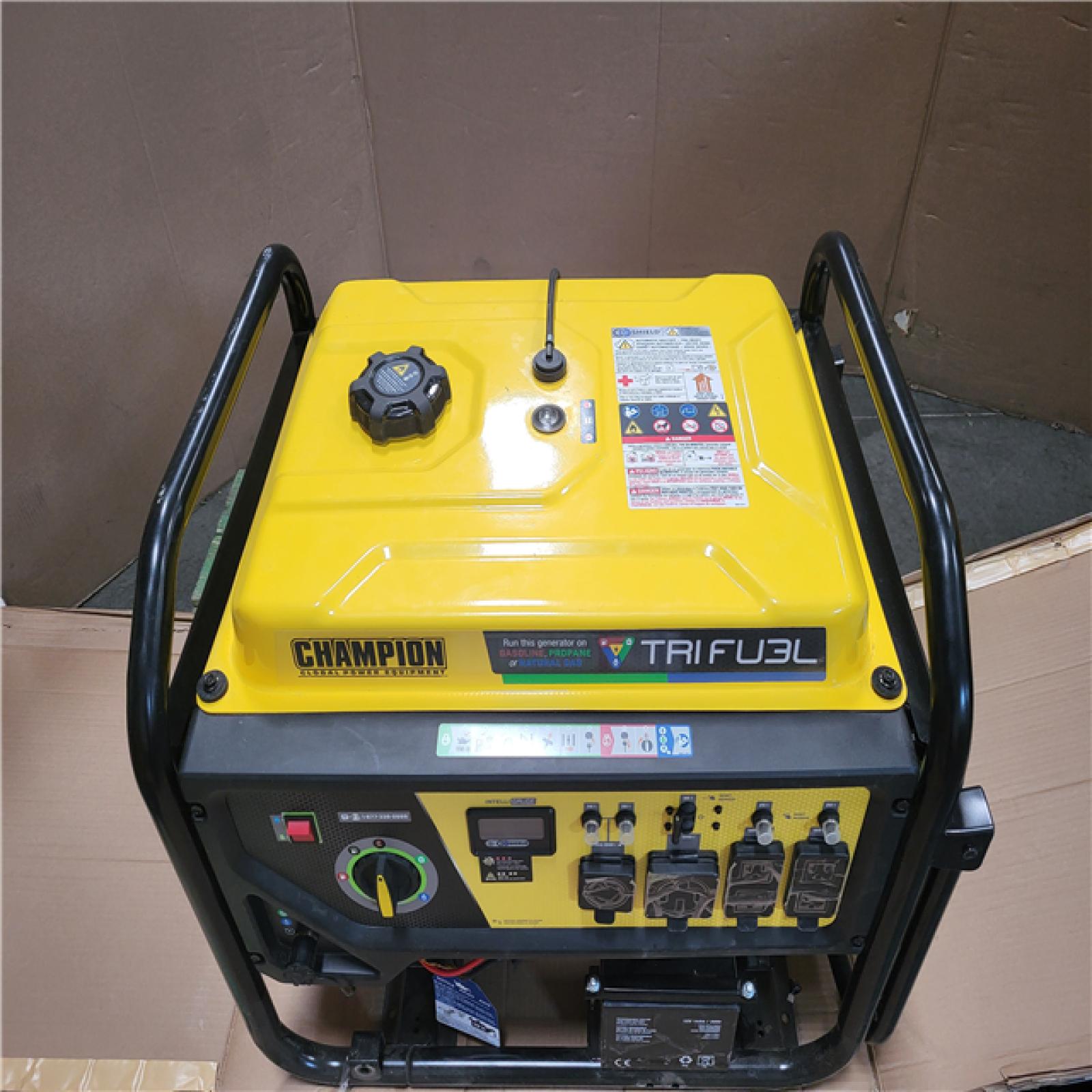 CALIFORNIA AS-IS CHAMPION TRI FUEL 11 500 STARTING WATT 9 200 RUNNING WATT PORTABLE GENERATOR