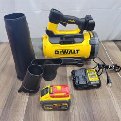 AS-IS DEWALT FLEXVOLT 60V MAX 160 MPH 760 CFM Brushless Cordless Battery Powered Blower Kit W/ (1) FLEXVOLT 4 Ah Battery and Charger