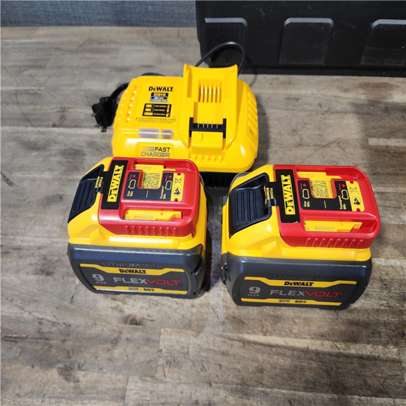 HOUSTON LOCATION - AS-IS (APPEARS LIKE NEW) DEWALT FLEXVOLT 60-Volt MAX Li-Ion 1-9/16 in. Cordless SDS-MAX Brushless Combination Rotary Hammer with (2) Batteries 9Ah