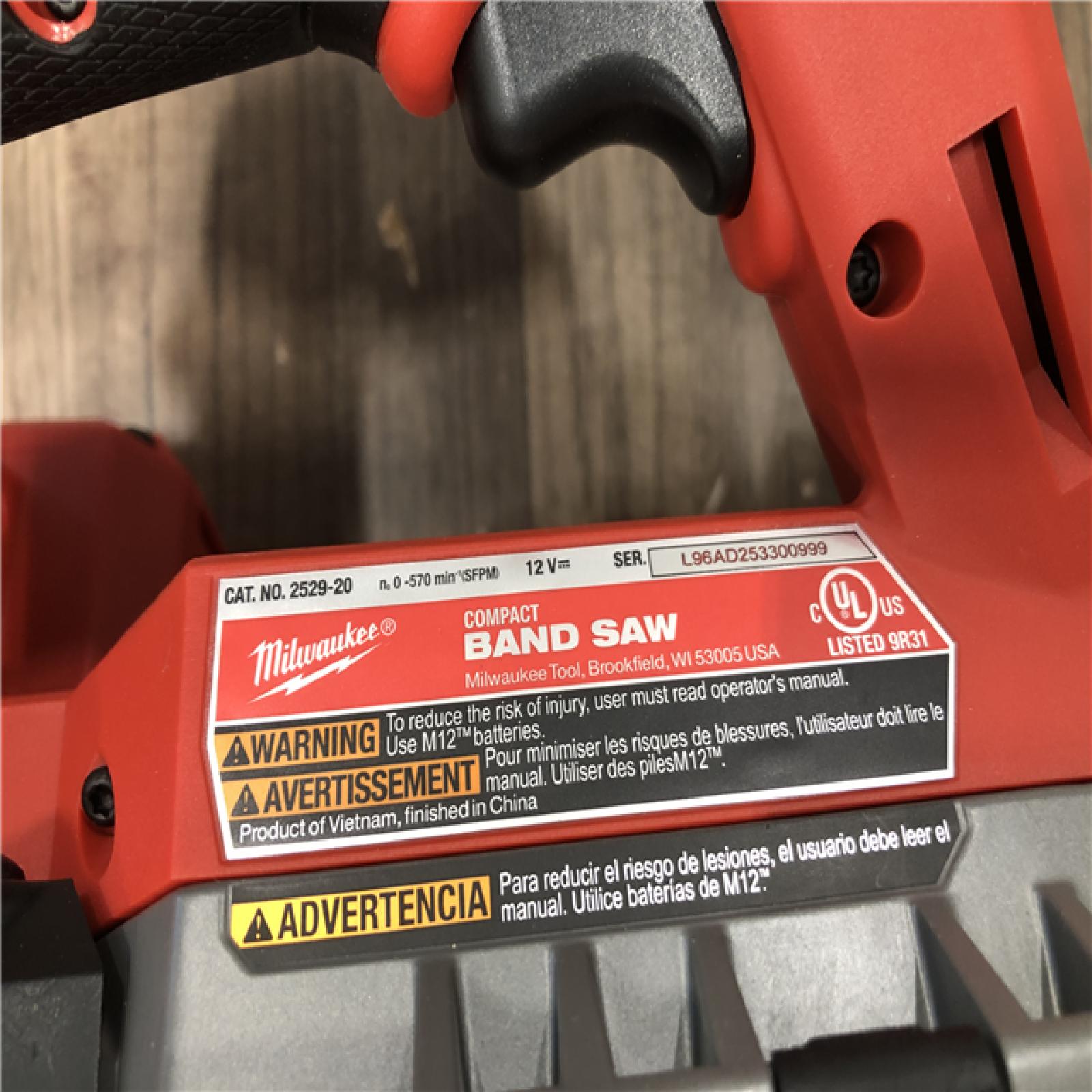 AS-IS Milwaukee FUEL 12V Lithium-Ion Cordless Compact Band Saw (Tool-Only)