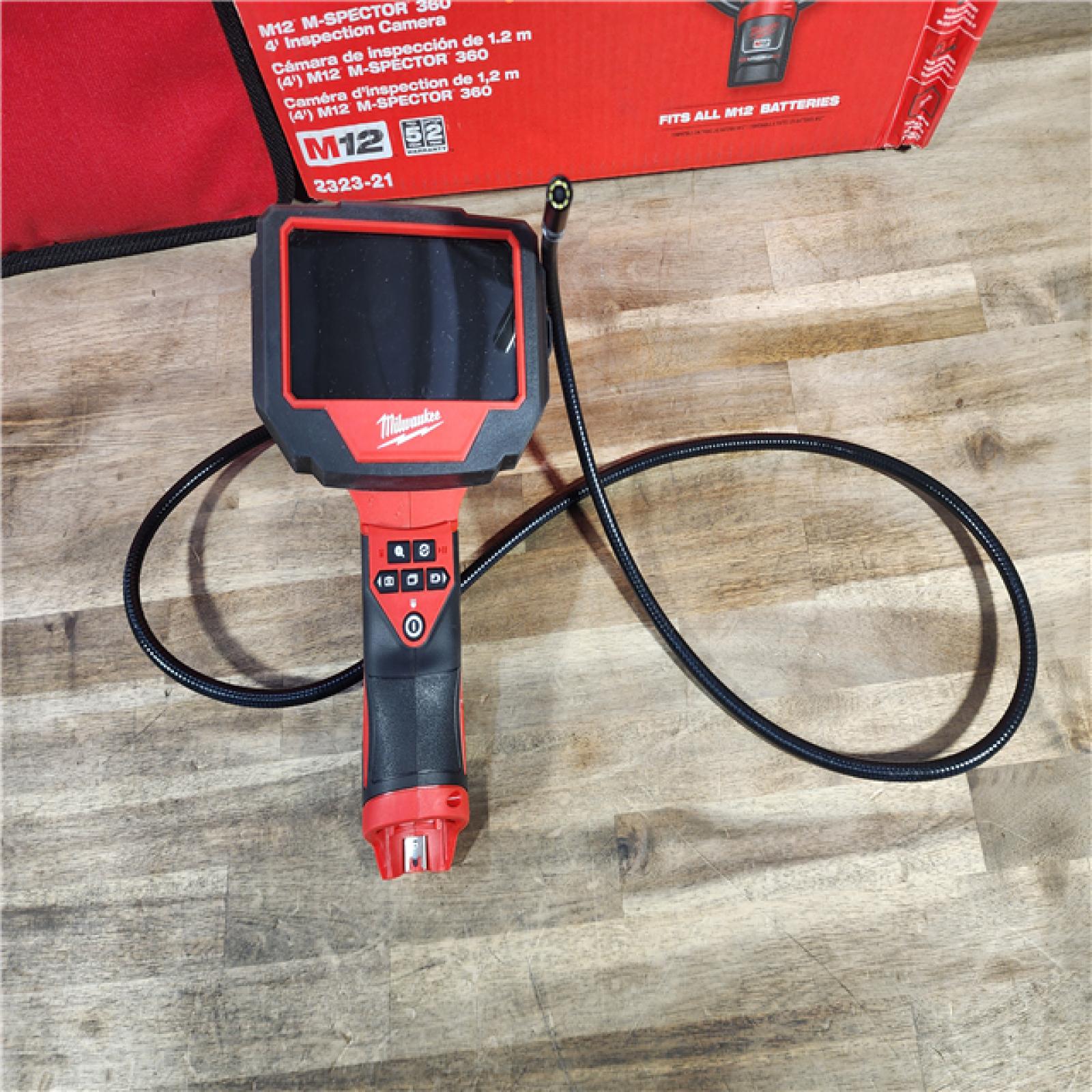 HOUSTON LOCATION - AS-IS MILWAUKEE M12 12V Lithium-Ion Cordless M-SPECTOR 360-Degree 4 Ft. Inspection Camera Kit