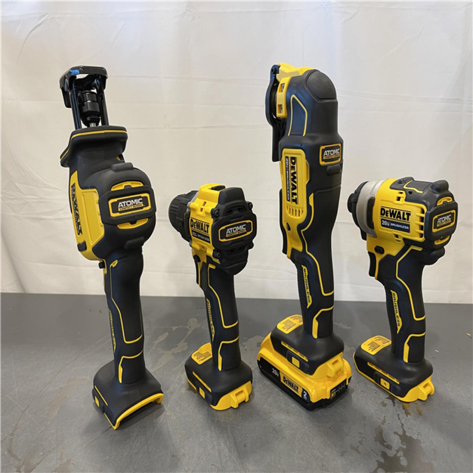 AS-IS - DeWalt 20V MAX ATOMIC Cordless Brushless 4 Tool Combo Kit