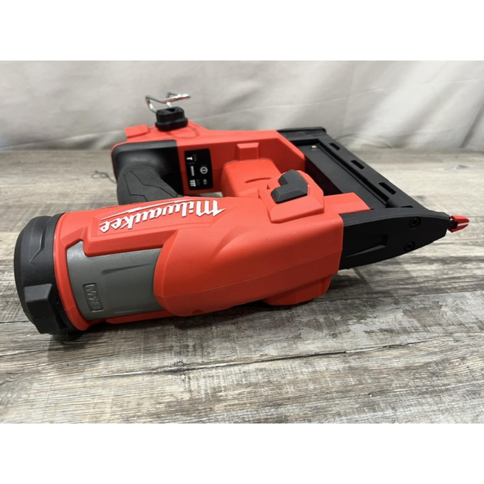 AS-IS Milwaukee FUEL 18-Volt Lithium-Ion Brushless Cordless 18-Gauge 1/4 in. Narrow Crown Stapler (Tool-Only)