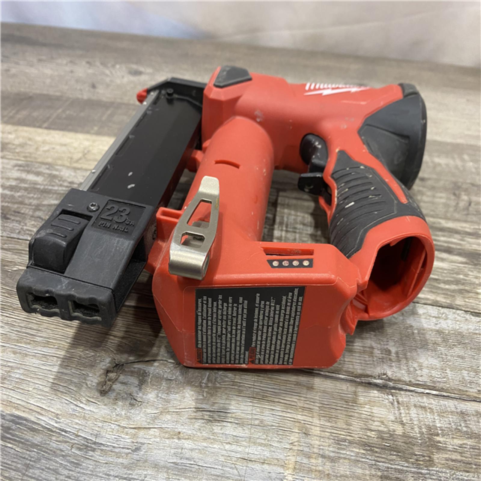 AS-IS Milwaukee 12-Volt 23-Gauge Lithium-Ion Cordless Pin Nailer (Tool-Only)