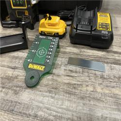 AS-IS DEWALT 12V MAX Lithium-Ion 100 ft. Green Self-Leveling 3-Beam 360 Degree Laser Level Kit