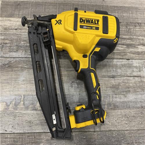 AS-IS DEWALT 20V MAX XR Lithium-Ion Electric Cordless 16-Gauge Angled Finishing Nailer (Tool Only)