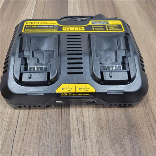 AS-IS DEWALT 12-Volt to 20-Volt MAX Lithium-Ion Dual Port Jobsite Fast Charging Station