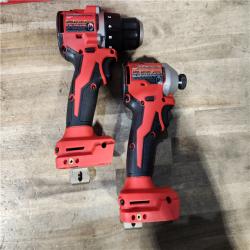 HOUSTON LOCATION - AS-IS Milwaukee M18 18V Lithium-Ion Brushless Cordless Compact Drill/Impact Combo Kit (2-Tool) W/(2) 2.0 Ah Batteries  Charger & Bag