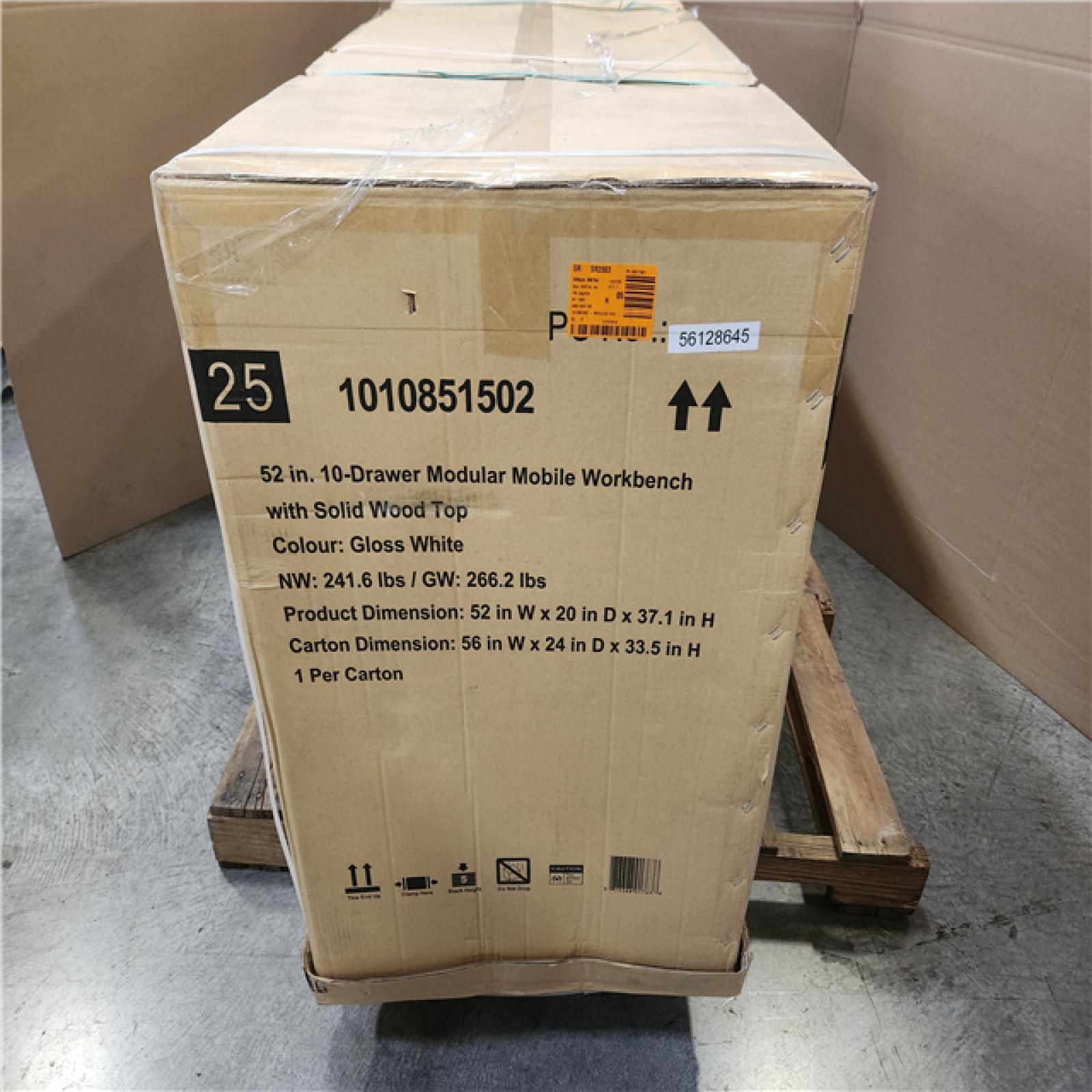 Phoenix NEW Husky Modular Tool Storage 52 in. W White Mobile Workbench Cabinet (SEALED)