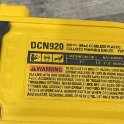 AS-IS DEWALT 20-Volt 21° Cordless Framing Nailer (Tool-Only)