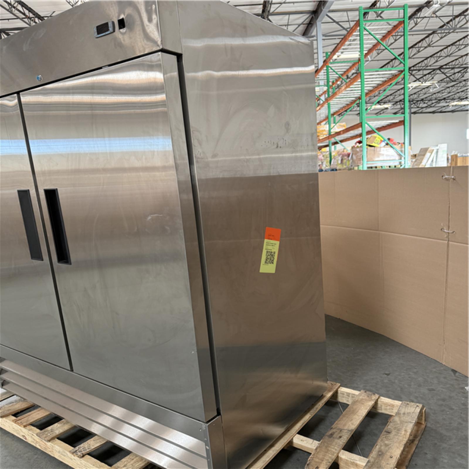 California AS-IS Koolmore 47 cu. ft. Commercial 2 Solid Door Refrigerator in Stainless Steel