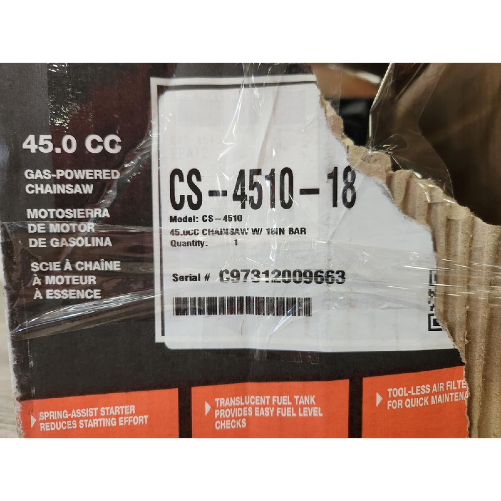 Phoenix NEW ECHO 18 in. 45.0 cc Gas 2-Stroke Rear Handle Chainsaw