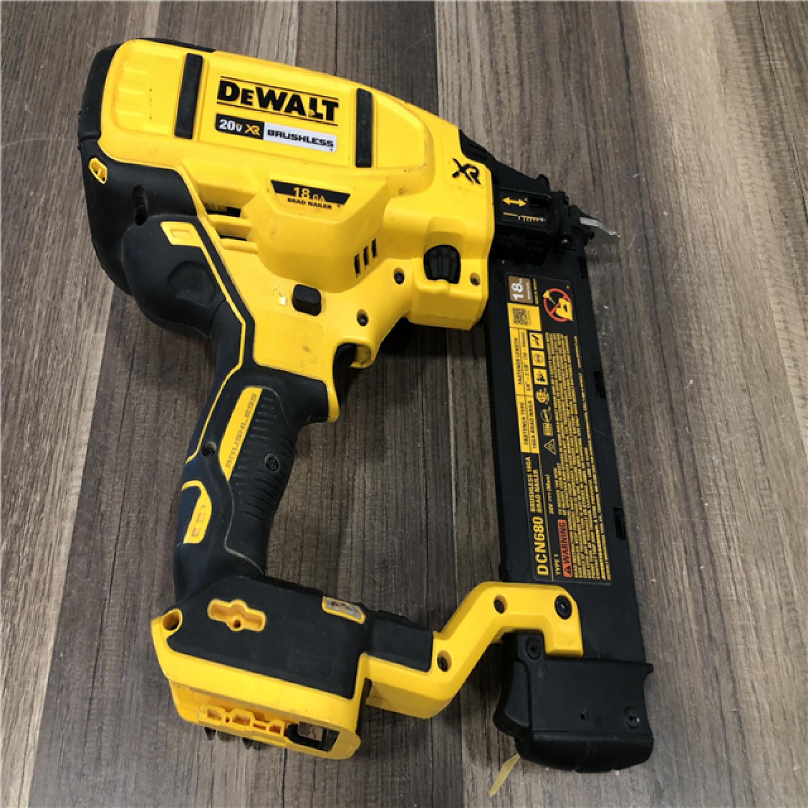 AS-IS DEWALT 20V MAX XR Lithium-Ion Electric Cordless 18-Gauge Brad Nailer (Tool Only)